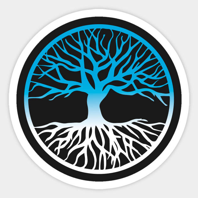 Yggdrasil Tree of Life Pagan Witch As Above So Below Sticker by vikki182@hotmail.co.uk